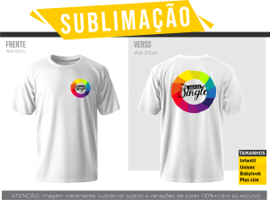 Camiseta Personalizada Poliéster Camiseta  Sublimação direta Gola Careca 