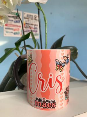 Caneca Mágica Personalizada Porcelana 96x150mm 2 Cores Sublimação  